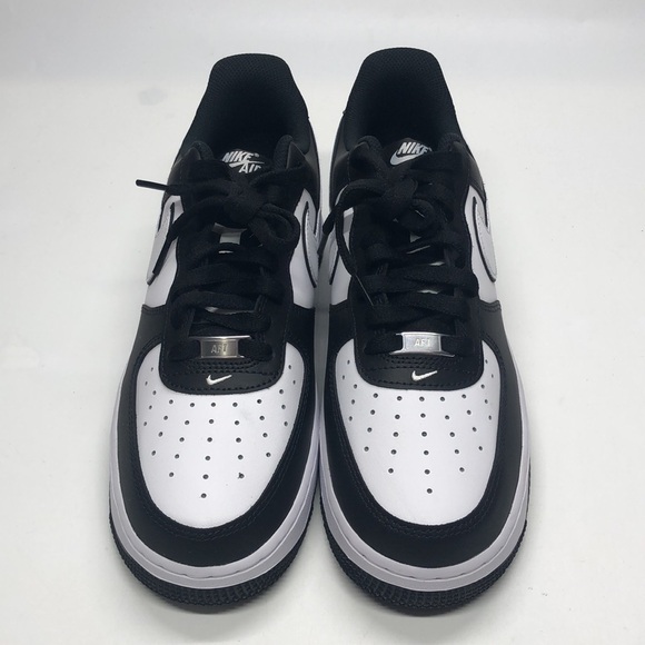 Men’s Nike Air Force 1 Low '07 White Swoosh Panda DV0788-001 NWOB - Picture 3 of 5